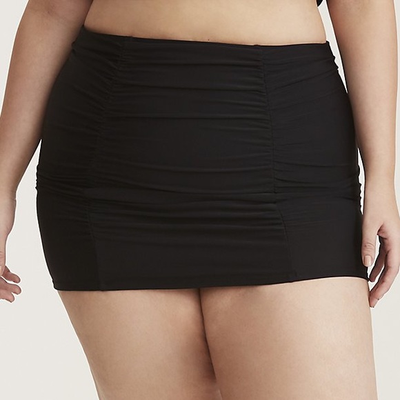 torrid Other - TORRID ruched black skirted swim bikini bottoms, 1X.